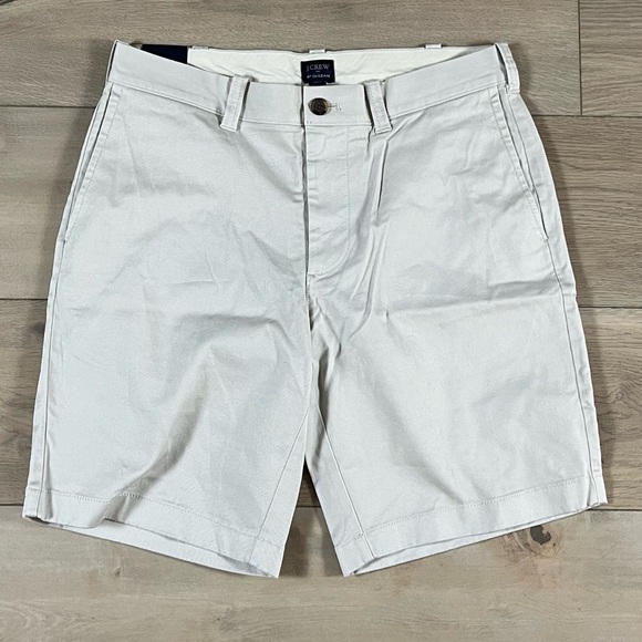 JCrew Men’s 9” Stretch Chino Light Khaki Tan Shorts NWT - Picture 6 of 13